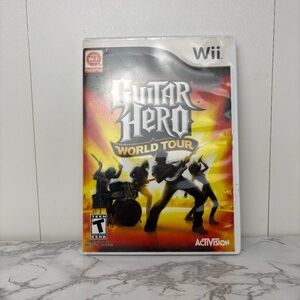 Nintendo Wii Guitar Hero World Tour Game - Red and Yellow Cover